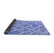 Thickness of Patterned Light Slate Blue Rug, pat1443blu