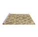 Sideview of Machine Washable Transitional Copper Brown Rug, wshpat1443brn