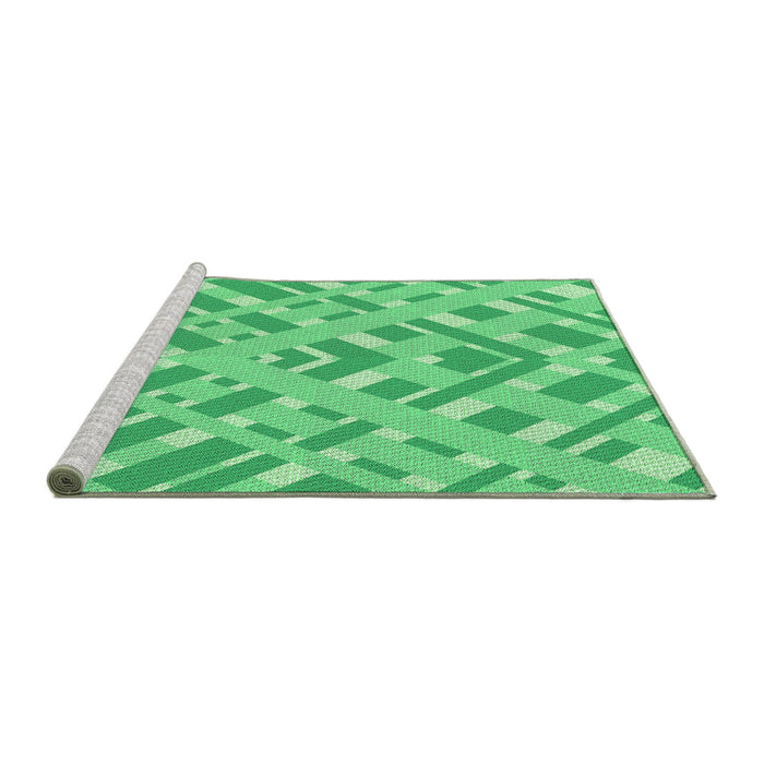 Sideview of Machine Washable Transitional Lime Mint Green Rug, wshpat1443grn