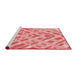 Sideview of Machine Washable Transitional Pastel Pink Rug, wshpat1443rd