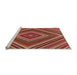 Sideview of Machine Washable Transitional Bronze Brown Rug, wshpat1444org