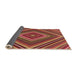 Thickness of Patterned Bronze Brown Rug, pat1444org