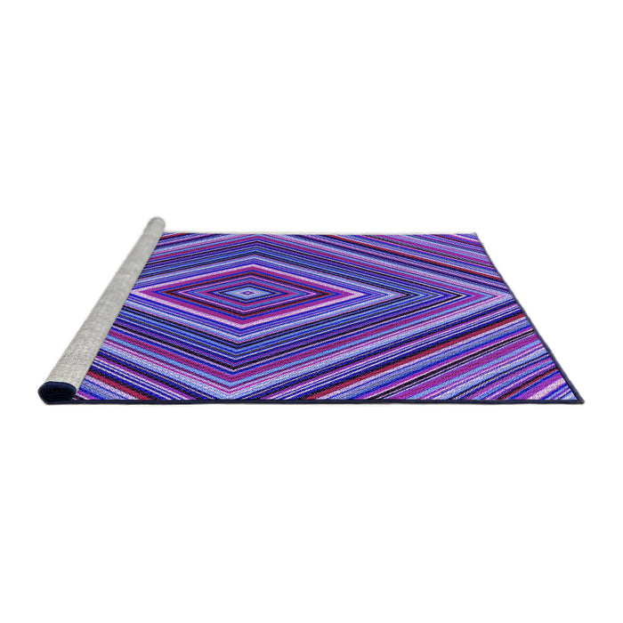 Sideview of Machine Washable Transitional Bright Purple Rug, wshpat1444pur