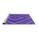 Sideview of Machine Washable Transitional Bright Purple Rug, wshpat1444pur