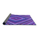 Thickness of Patterned Bright Purple Rug, pat1444pur