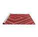 Sideview of Machine Washable Transitional Red Rug, wshpat1444rd