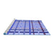 Sideview of Machine Washable Transitional Royal Blue Rug, wshpat1445blu