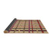 Thickness of Patterned Brown Red Rug, pat1445brn