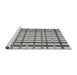 Sideview of Machine Washable Transitional Platinum Silver Gray Rug, wshpat1445gry