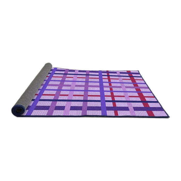Thickness of Patterned Dark Orchid Purple Rug, pat1445pur