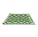 Sideview of Machine Washable Transitional Fern Green Rug, wshpat1446grn