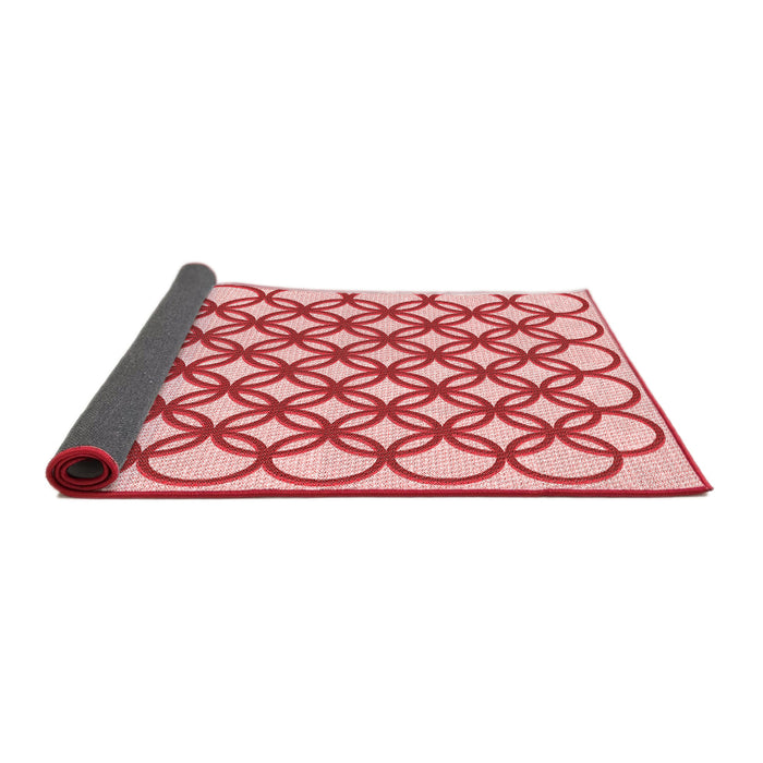 Thickness of Patterned Red Rug, pat1446rd