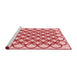 Sideview of Machine Washable Transitional Red Rug, wshpat1446rd