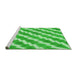 Sideview of Machine Washable Transitional Neon Green Rug, wshpat1447grn