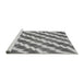 Sideview of Machine Washable Transitional Silver Gray Rug, wshpat1447gry