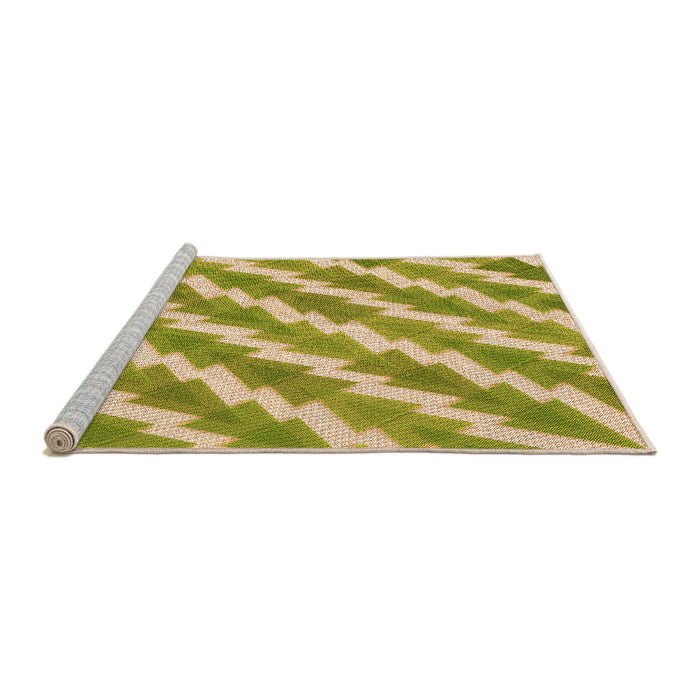 Sideview of Machine Washable Transitional Dark Golden Brown Rug, wshpat1447org