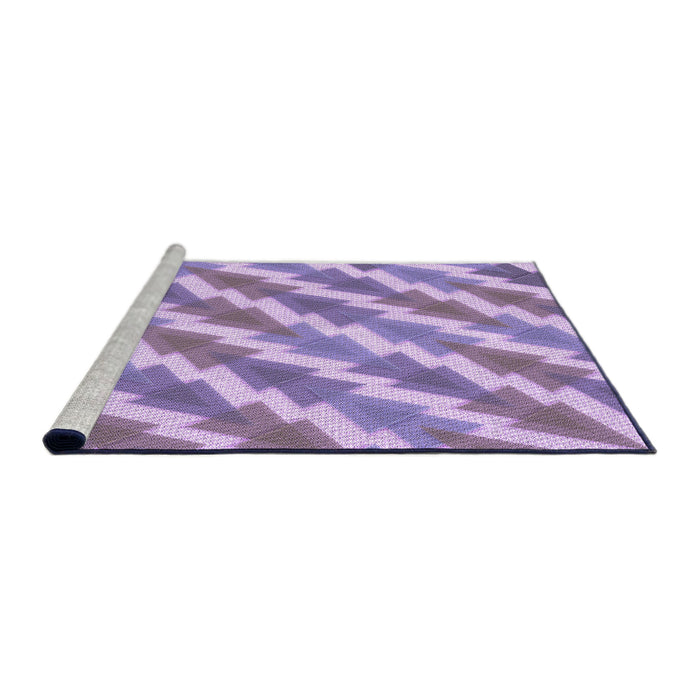 Sideview of Machine Washable Transitional Light Purple Rug, wshpat1447pur