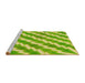 Sideview of Machine Washable Transitional Green Rug, wshpat1447yw