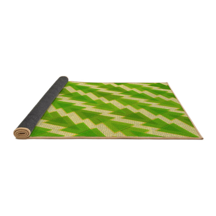 Thickness of Patterned Green Rug, pat1447yw