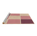 Sideview of Machine Washable Transitional Red Rug, wshpat1448brn