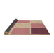 Thickness of Patterned Red Rug, pat1448brn