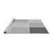 Sideview of Machine Washable Transitional Gunmetal Gray Rug, wshpat1448gry