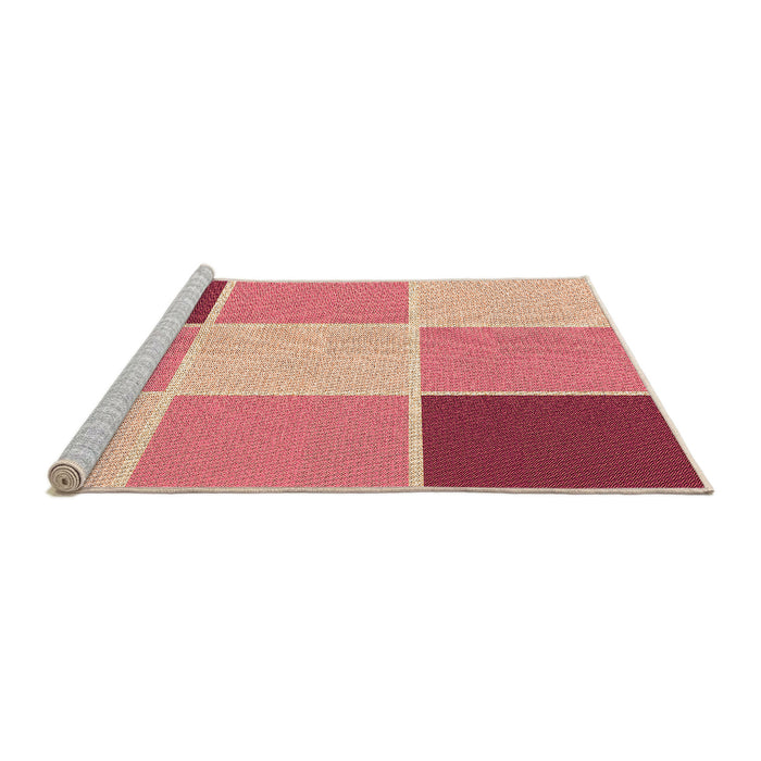 Sideview of Machine Washable Transitional Crimson Red Rug, wshpat1448org