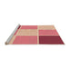 Sideview of Machine Washable Transitional Crimson Red Rug, wshpat1448org