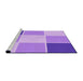 Sideview of Machine Washable Transitional Pastel Purple Pink Rug, wshpat1448pur