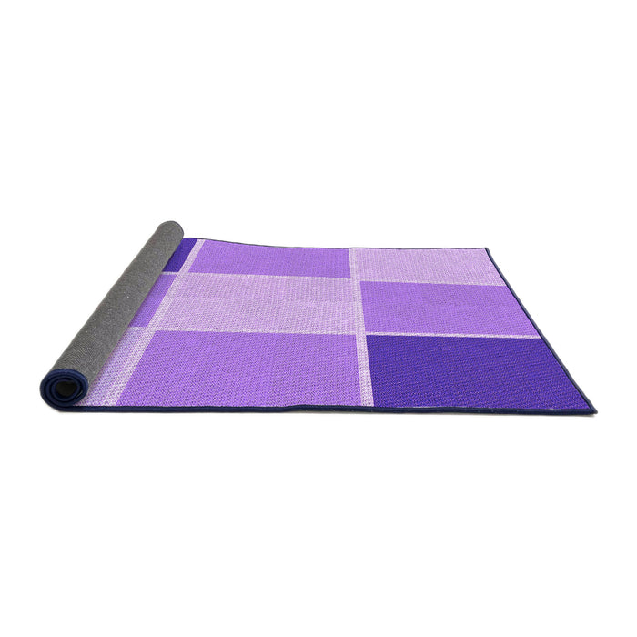 Thickness of Patterned Pastel Purple Pink Rug, pat1448pur