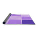 Thickness of Patterned Pastel Purple Pink Rug, pat1448pur