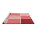 Sideview of Machine Washable Transitional Pastel Pink Rug, wshpat1448rd