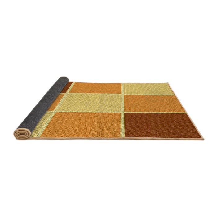 Thickness of Patterned Orange Red Orange Rug, pat1448yw