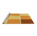 Sideview of Machine Washable Transitional Orange Red Orange Rug, wshpat1448yw