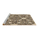 Sideview of Machine Washable Transitional Coffee Brown Rug, wshpat1449brn