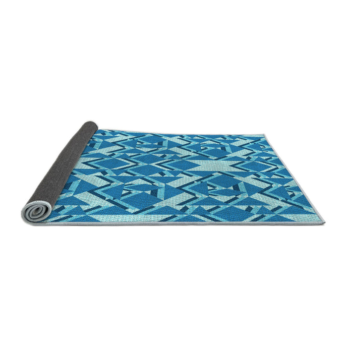 Thickness of Patterned Blue Rug, pat1449lblu