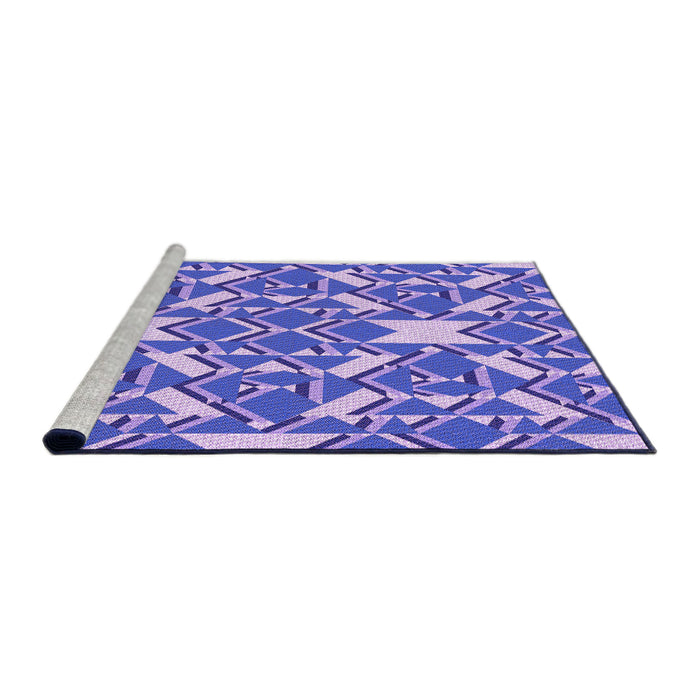 Sideview of Machine Washable Transitional Bright Lilac Purple Rug, wshpat1449pur