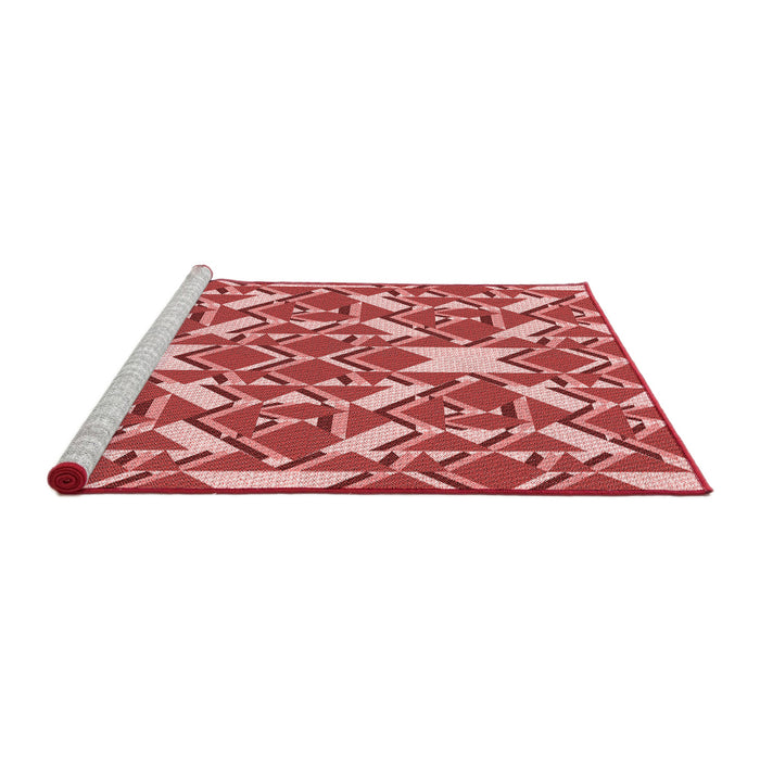 Sideview of Machine Washable Transitional Light Coral Pink Rug, wshpat1449rd