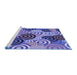 Sideview of Machine Washable Transitional Purple Mimosa Purple Rug, wshpat145blu