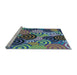 Sideview of Machine Washable Transitional Purple Haze Purple Rug, wshpat145lblu