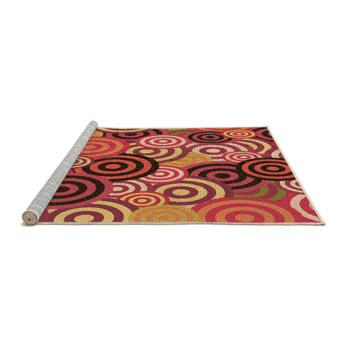 Sideview of Machine Washable Transitional Red Rug, wshpat145org