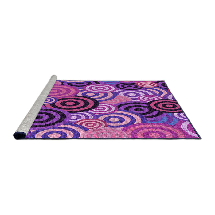 Sideview of Machine Washable Transitional Purple Rug, wshpat145pur