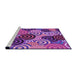 Sideview of Machine Washable Transitional Purple Rug, wshpat145pur