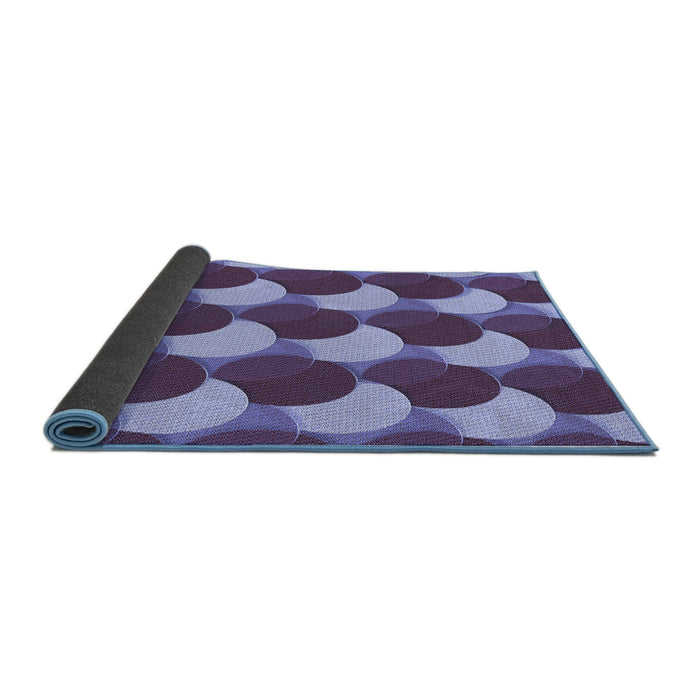 Thickness of Patterned Purple Rug, pat1450blu