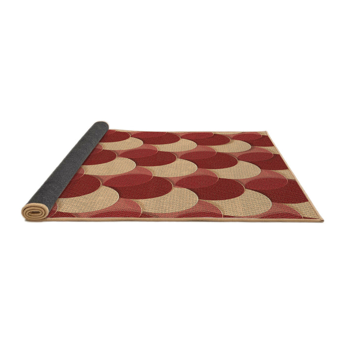 Thickness of Patterned Red Rug, pat1450brn