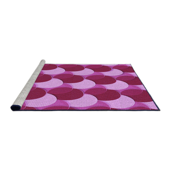 Sideview of Machine Washable Transitional Purple Rug, wshpat1450pur