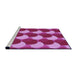 Sideview of Machine Washable Transitional Purple Rug, wshpat1450pur