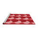 Sideview of Machine Washable Transitional Red Rug, wshpat1450rd