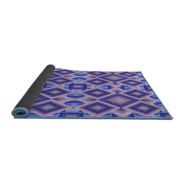 Thickness of Patterned Amethyst Purple Rug, pat1451blu