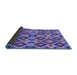 Thickness of Patterned Amethyst Purple Rug, pat1451blu